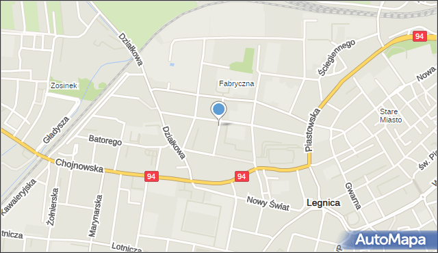 Legnica, Książęca, mapa Legnicy