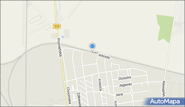 Leszno, Księcia Witolda, mapa Leszno