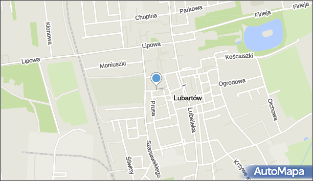 Lubartów, Księcia Józefa Poniatowskiego, mapa Lubartów