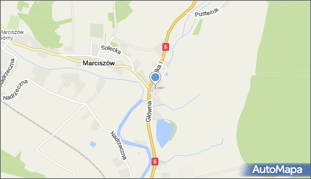 Marciszów, Księcia Bolka I, mapa Marciszów