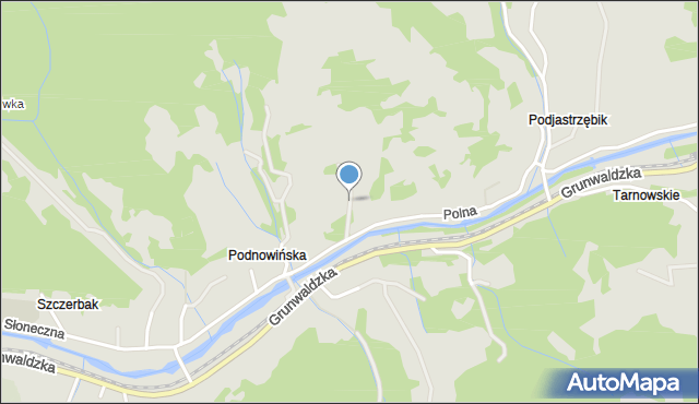 Muszyna, Księżycowa, mapa Muszyna