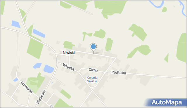 Niwiski, Księżyzna, mapa Niwiski