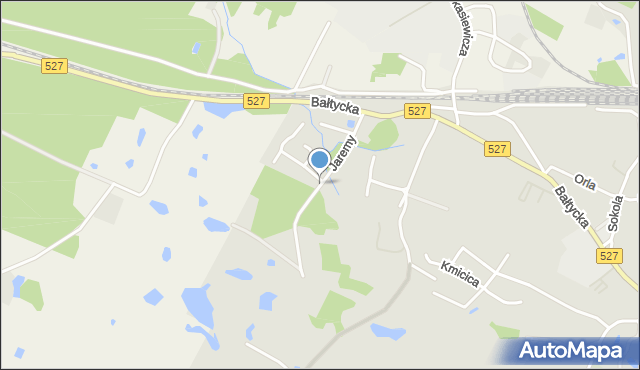 Olsztyn, Księcia Jaremy, mapa Olsztyna