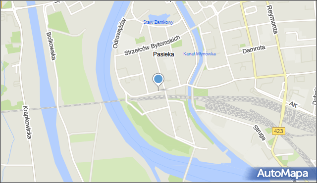 Opole, Księcia Dobrego Jana, mapa Opola