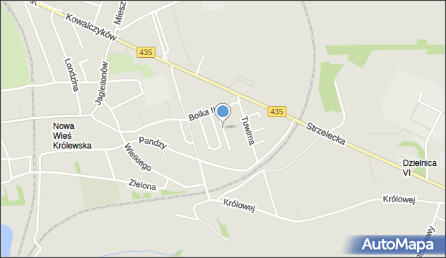 Opole, Książęca, mapa Opola
