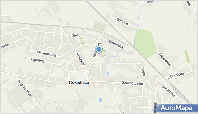 Rokietnica powiat poznański, Księżycowa, mapa Rokietnica powiat poznański