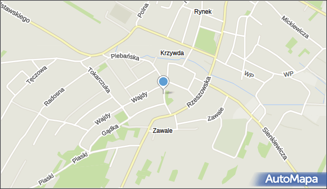 Sokołów Małopolski, Księcia Józefa Poniatowskiego, mapa Sokołów Małopolski