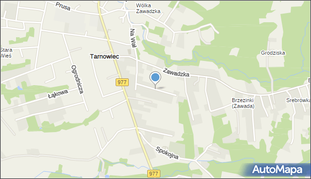 Tarnowiec gmina Tarnów, Księżycowa, mapa Tarnowiec gmina Tarnów