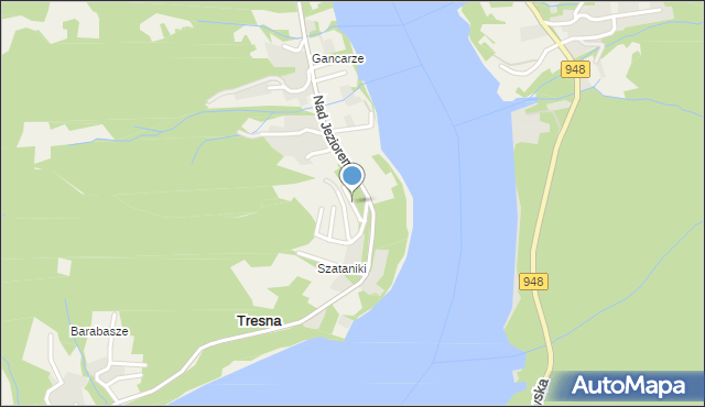 Tresna, Księżycowa, mapa Tresna