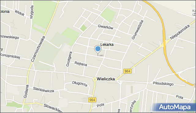 Wieliczka, Księcia Józefa Poniatowskiego, mapa Wieliczka
