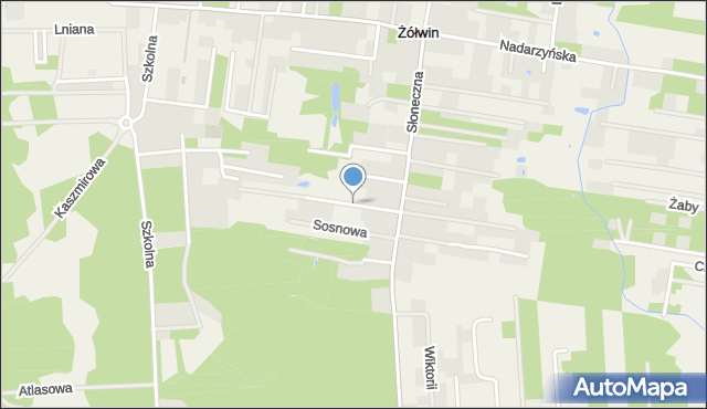 Żółwin gmina Brwinów, Księżycowa, mapa Żółwin gmina Brwinów