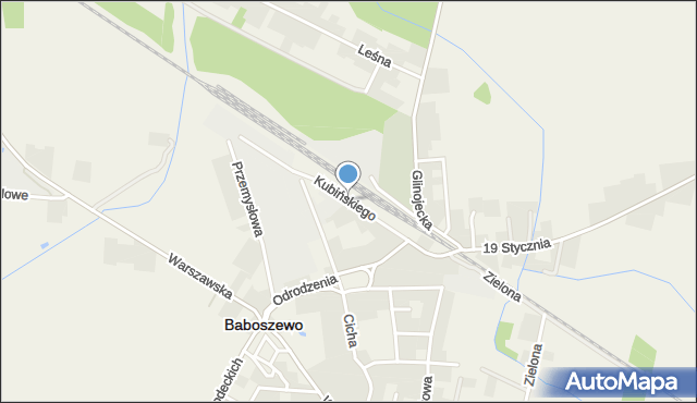 Baboszewo, Kubińskiego Alfreda, mapa Baboszewo