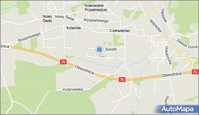 Bochnia, Kuca Władysława, ks., mapa Bochni