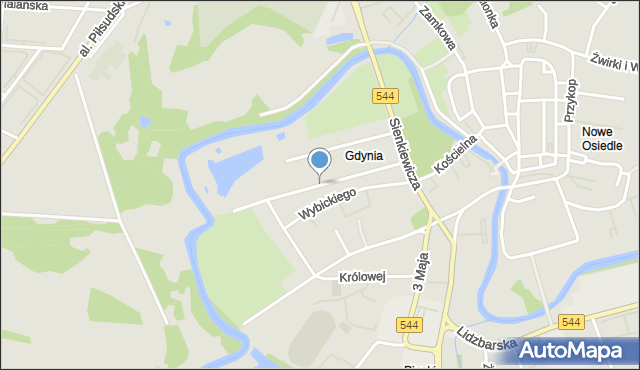 Brodnica, Kujota, ks., mapa Brodnica