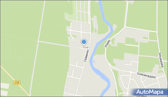 Bydgoszcz, Kuracyjna, mapa Bydgoszczy