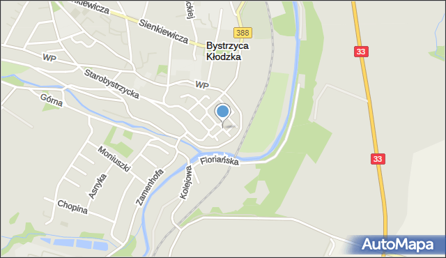 Bystrzyca Kłodzka, Kupiecka, mapa Bystrzyca Kłodzka