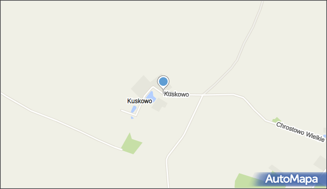 Chrostowo Wielkie, Kuskowo, mapa Chrostowo Wielkie