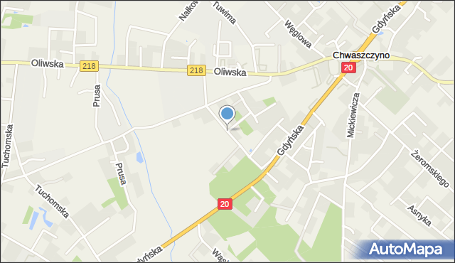 Chwaszczyno, Kuppera, ks., mapa Chwaszczyno