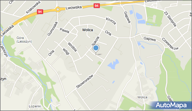 Dębica, Kukułcza, mapa Dębicy