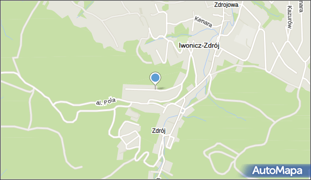 Iwonicz-Zdrój, Kulczyńskiego Stanisława, mapa Iwonicz-Zdrój