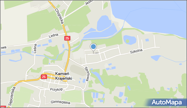 Kamień Krajeński, Kusocińskiego Janusza, mapa Kamień Krajeński