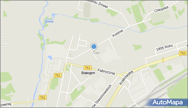 Kielce, Kuźników, mapa Kielc