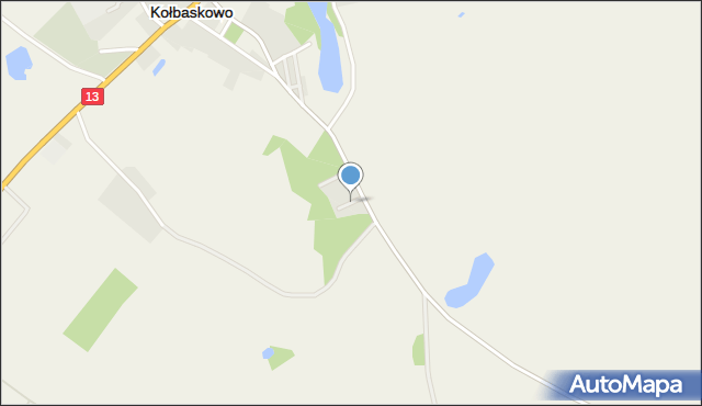 Kołbaskowo, Kukułki, mapa Kołbaskowo