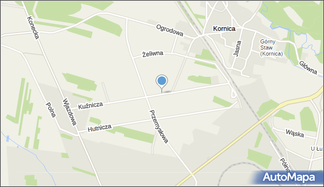 Kornica, Kuźnicza, mapa Kornica