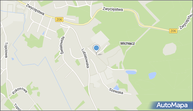 Koszalin, Kupiecka, mapa Koszalina