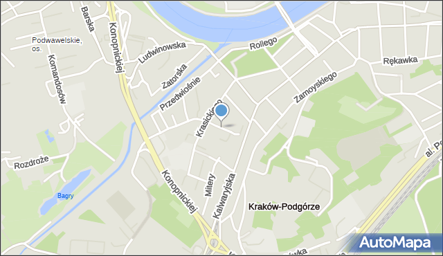 Kraków, Kutrzeby Tadeusza, gen., mapa Krakowa