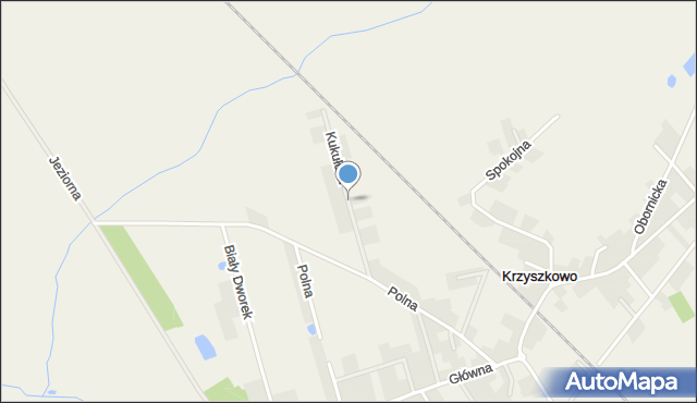 Krzyszkowo, Kukułcza, mapa Krzyszkowo