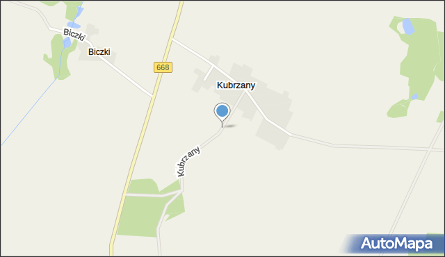 Kubrzany, Kubrzany, mapa Kubrzany