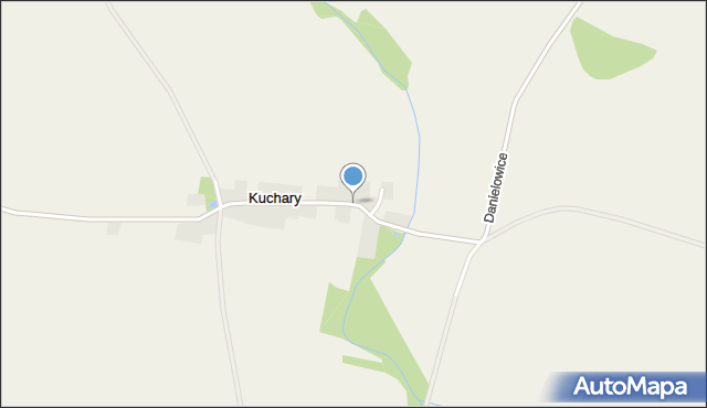 Kuchary gmina Domaniów, Kuchary, mapa Kuchary gmina Domaniów