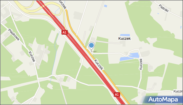 Kuczek, Kuczek, mapa Kuczek