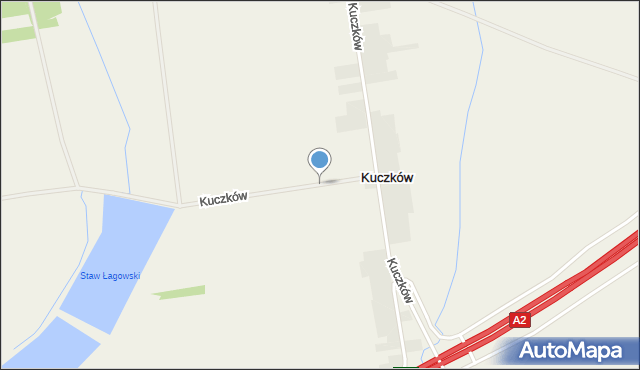 Kuczków gmina Łyszkowice, Kuczków, mapa Kuczków gmina Łyszkowice