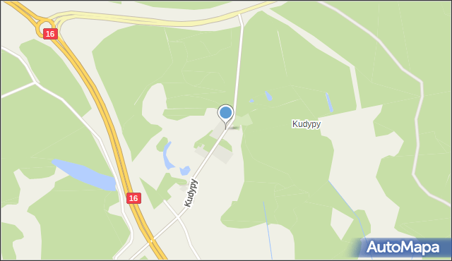 Kudypy gmina Gietrzwałd, Kudypy, mapa Kudypy gmina Gietrzwałd