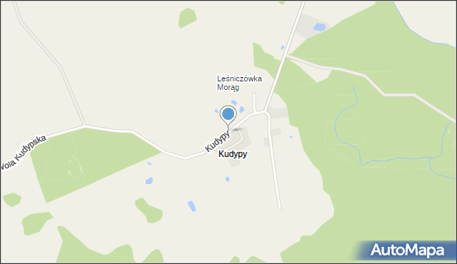 Kudypy gmina Morąg, Kudypy, mapa Kudypy gmina Morąg