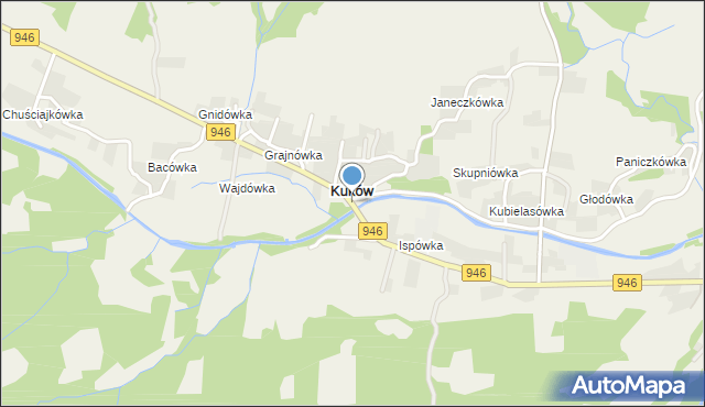 Kuków gmina Stryszawa, Kuków, mapa Kuków gmina Stryszawa