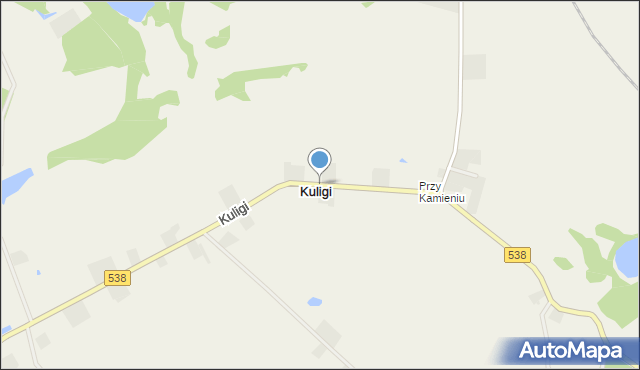 Kuligi gmina Grodziczno, Kuligi, mapa Kuligi gmina Grodziczno