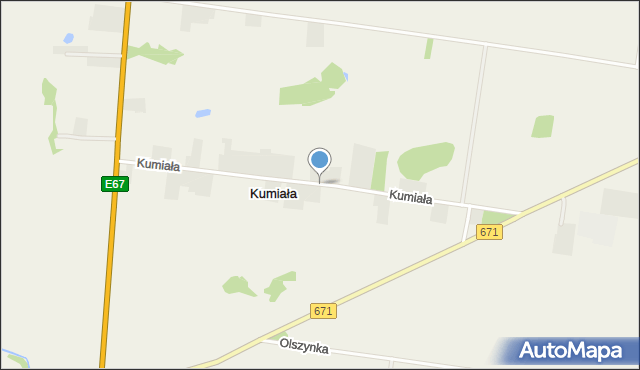 Kumiała, Kumiała, mapa Kumiała