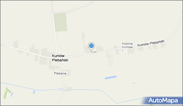 Kumów Plebański, Kumów Plebański, mapa Kumów Plebański