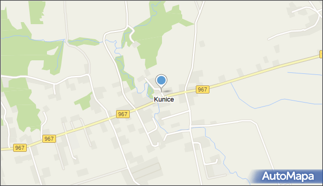 Kunice gmina Gdów, Kunice, mapa Kunice gmina Gdów