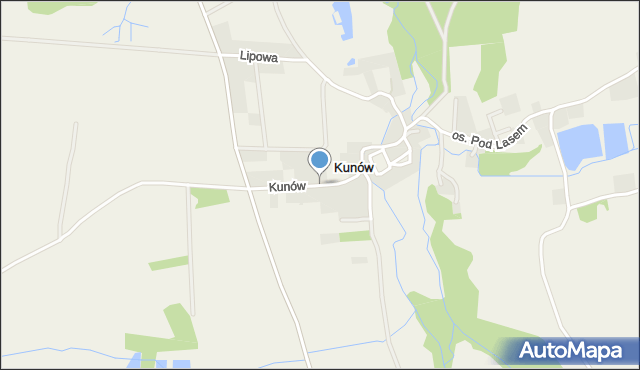 Kunów gmina Zgorzelec, Kunów, mapa Kunów gmina Zgorzelec