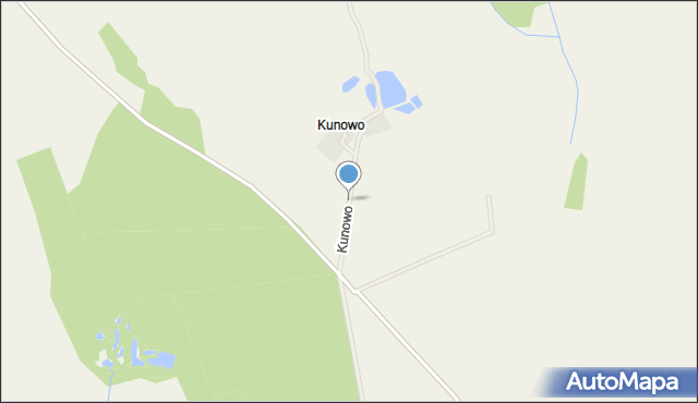 Kunowo gmina Świdwin, Kunowo, mapa Kunowo gmina Świdwin