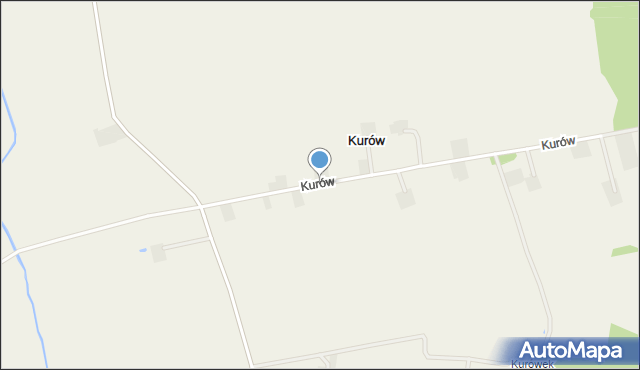 Kurów gmina Rzgów, Kurów, mapa Kurów gmina Rzgów