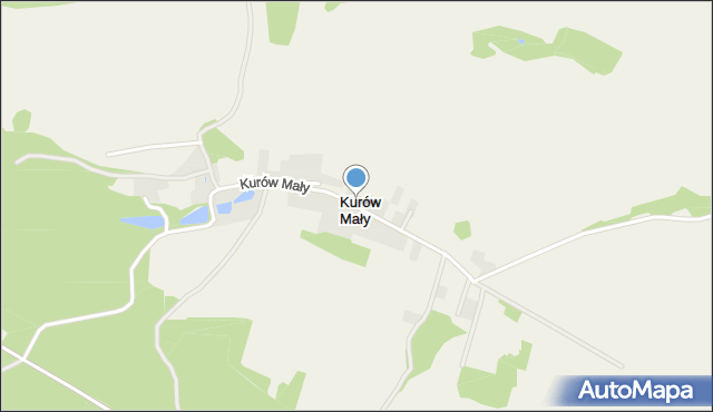 Kurów Mały, Kurów Mały, mapa Kurów Mały