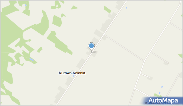 Kurowo-Kolonia gmina Baruchowo, Kurowo-Kolonia, mapa Kurowo-Kolonia gmina Baruchowo