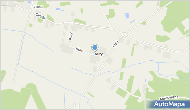 Kury, Kury, mapa Kury