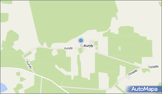 Kuryły gmina Michałowo, Kuryły, mapa Kuryły gmina Michałowo