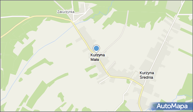 Kurzyna Mała, Kurzyna Mała, mapa Kurzyna Mała